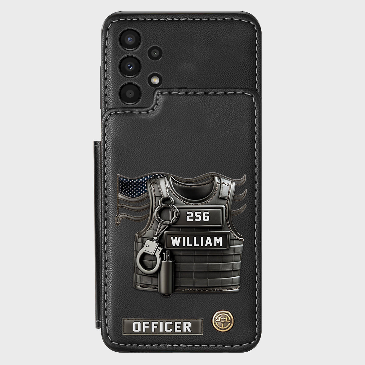 Serve And Protect - Personalized Police Officer Wallet Phone Case