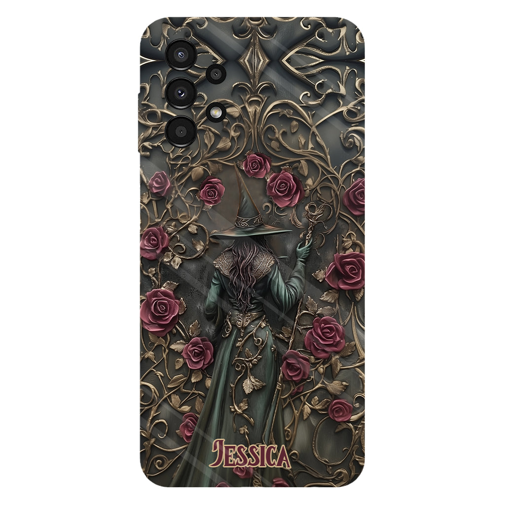 Beautiful Witch And Roses - Personalized Witch Full Print Phone Case
