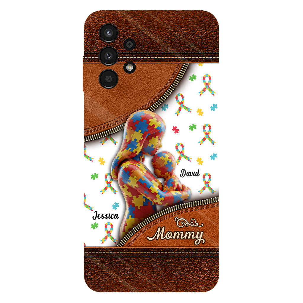 The Love Of A Mother - Personalized Autism Awareness Full Print Phone Case