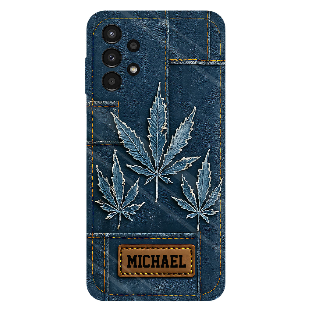 Distressed Denim Marijuanas - Personalized Weed Full Print Phone Case