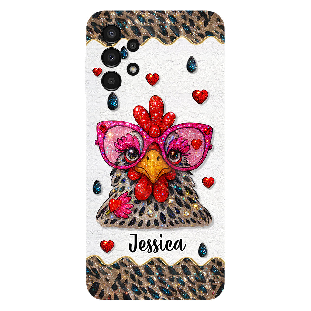Crazy Chicken Lady - Personalized Chicken Full Print Phone Case