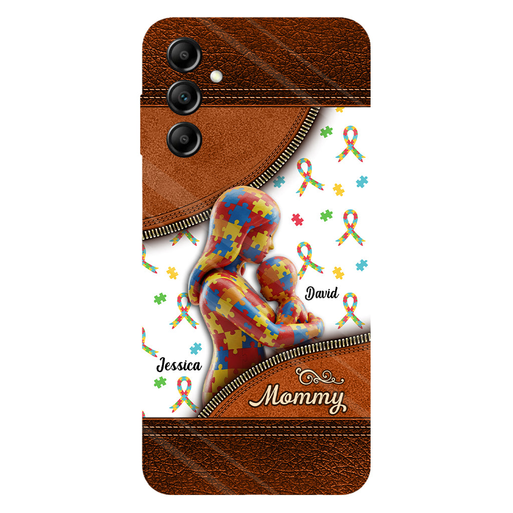 The Love Of A Mother - Personalized Autism Awareness Full Print Phone Case