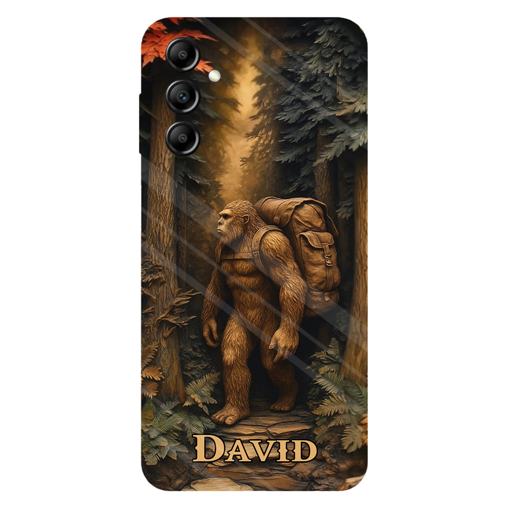 Sasquatch In Forest - Personalized Hiking Full Print Phone Case