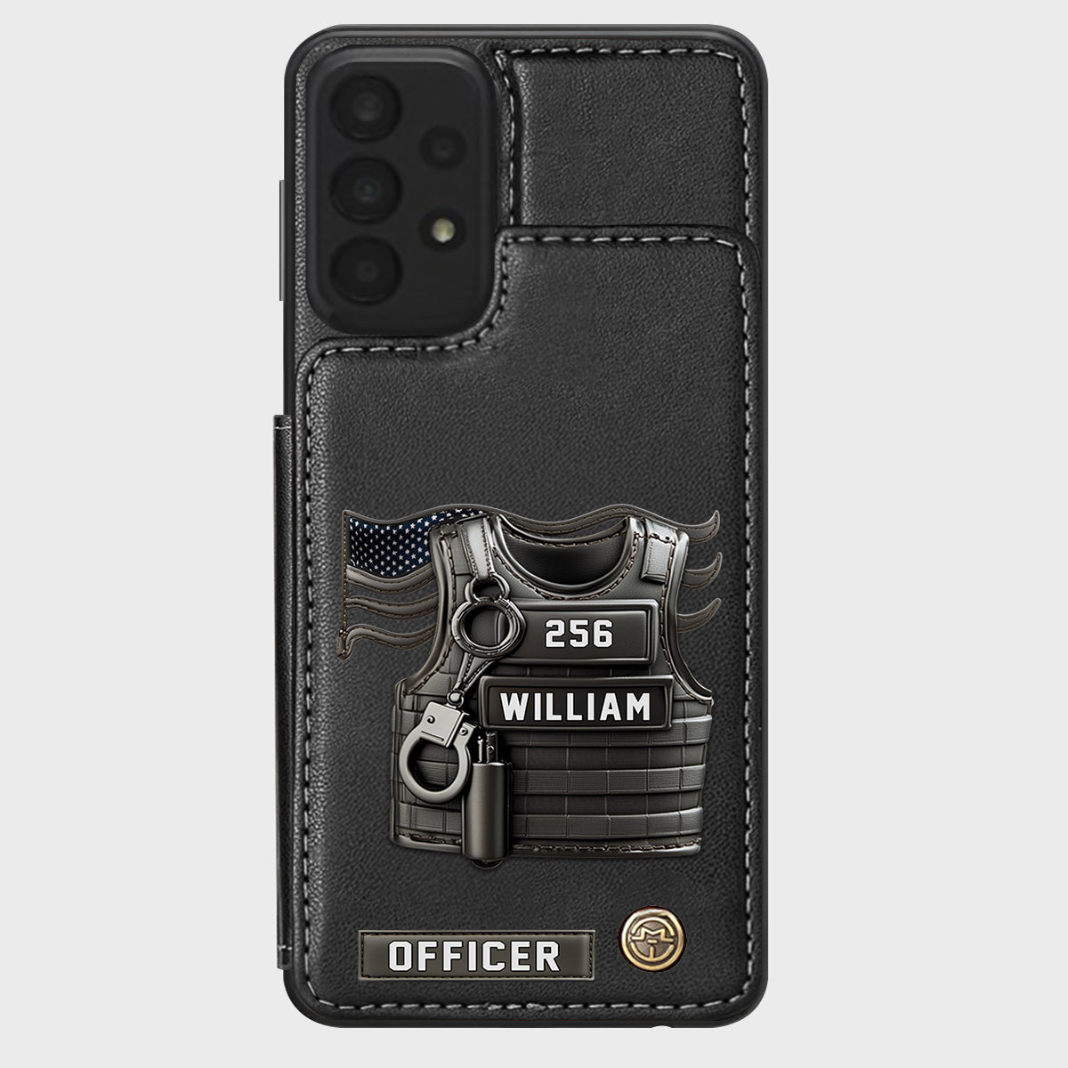 Serve And Protect - Personalized Police Officer Wallet Phone Case