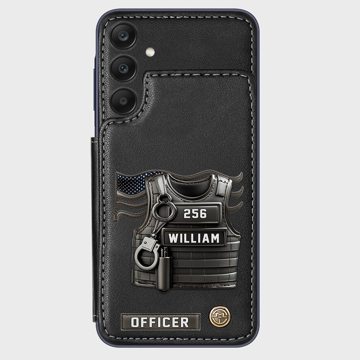 Serve And Protect - Personalized Police Officer Wallet Phone Case