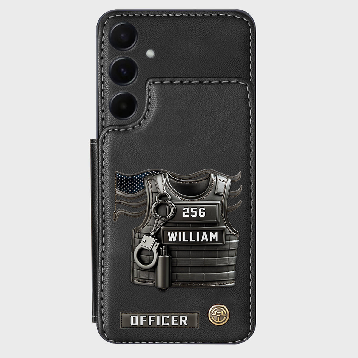Serve And Protect - Personalized Police Officer Wallet Phone Case