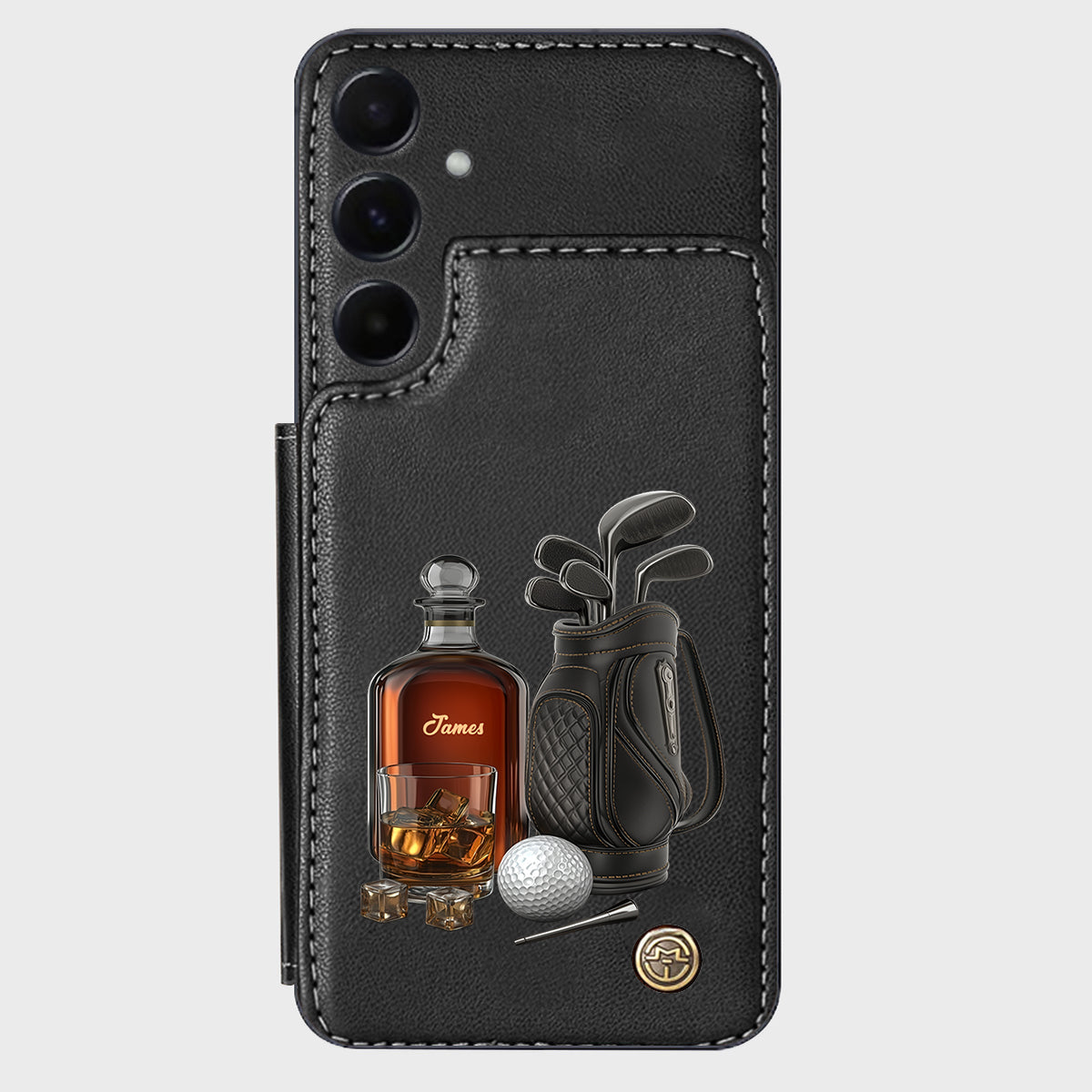 Whiskey & Golf - Personalized Golf Wallet Phone Case