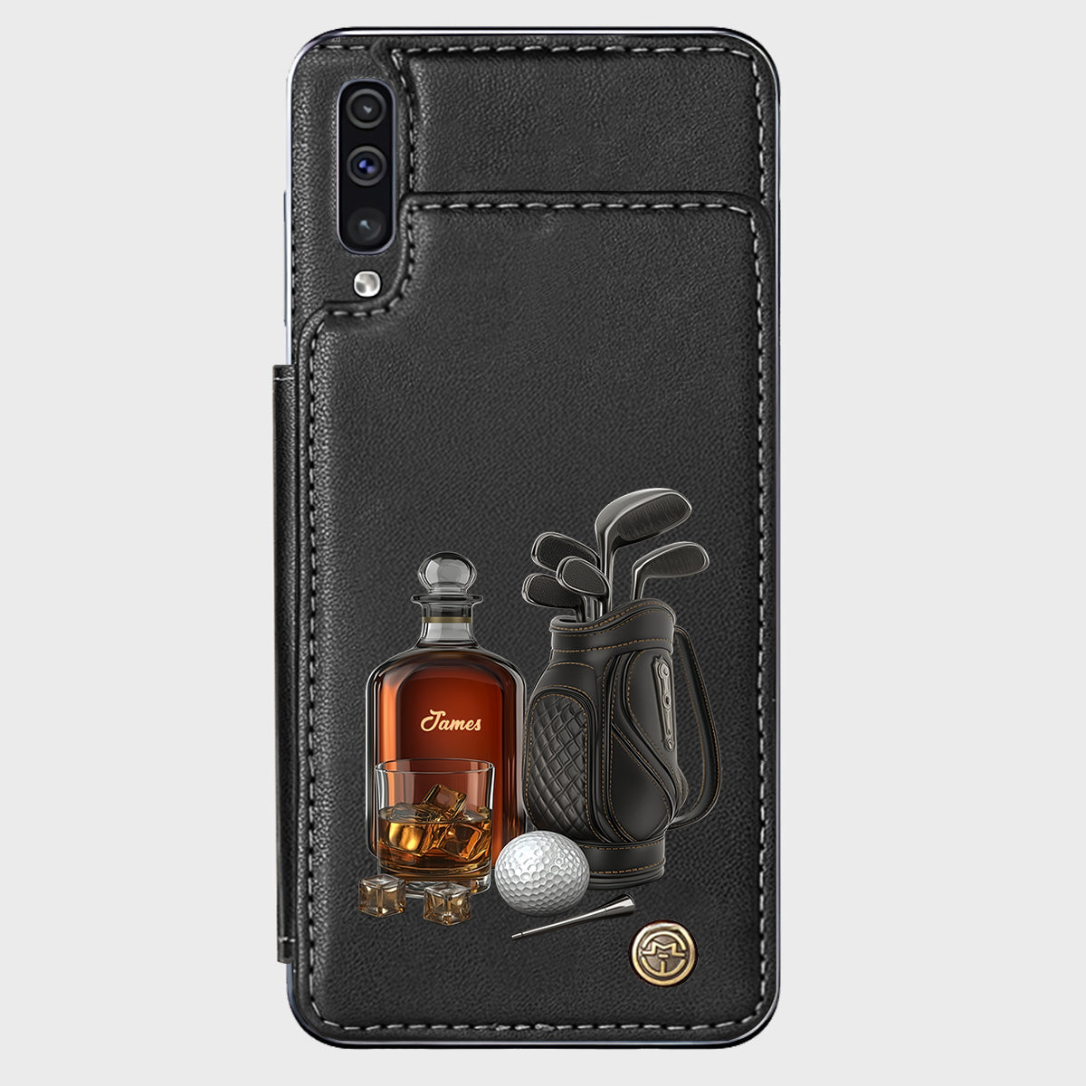 Whiskey & Golf - Personalized Golf Wallet Phone Case
