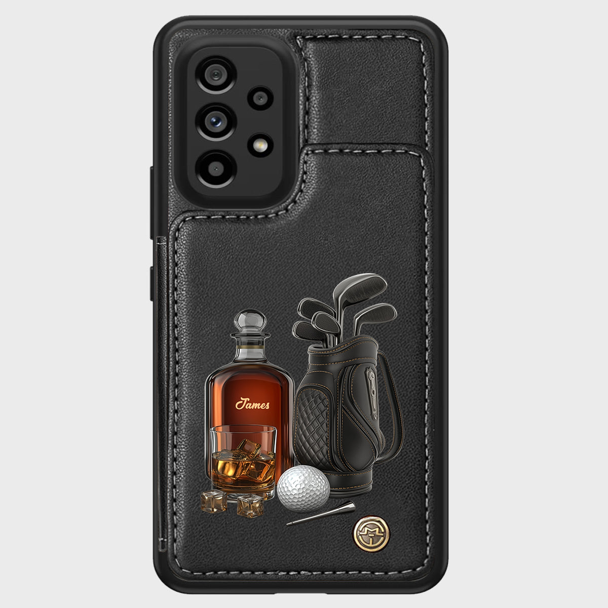 Whiskey & Golf - Personalized Golf Wallet Phone Case
