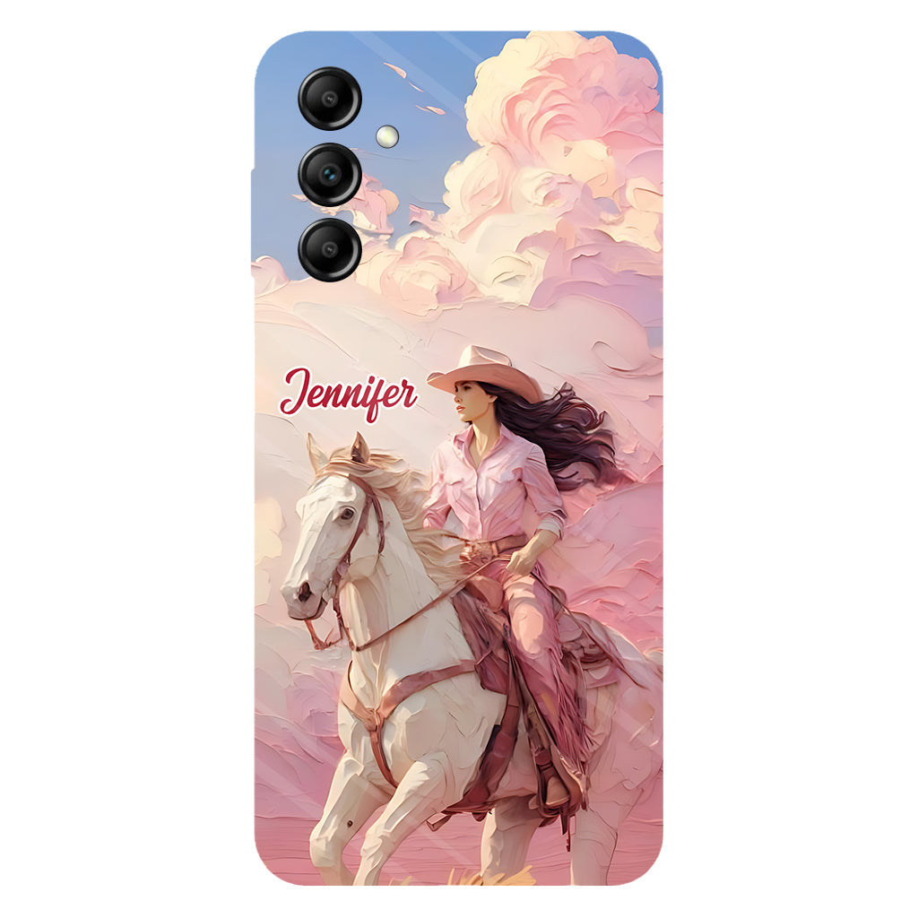 Pink Cowgirl - Personalized Cowgirl Full Print Phone Case