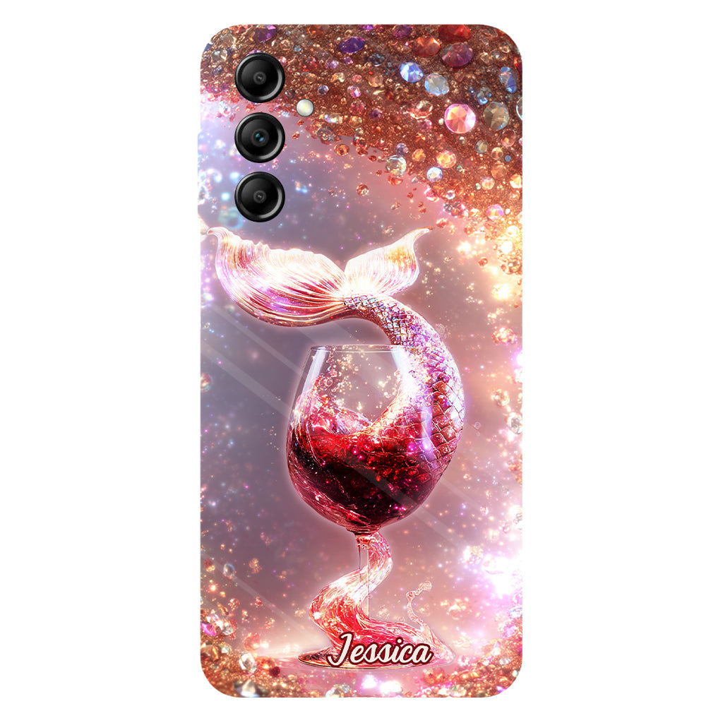 I Drink Like A Fish I'm A Mermaid - Personalized Wine Full Print Phone Case