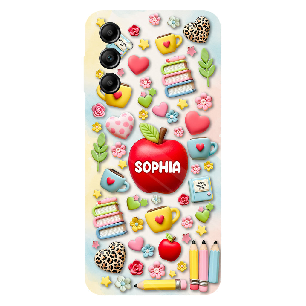 Best Teacher Ever - Personalized Teacher Full Print Phone Case & Phone Grip