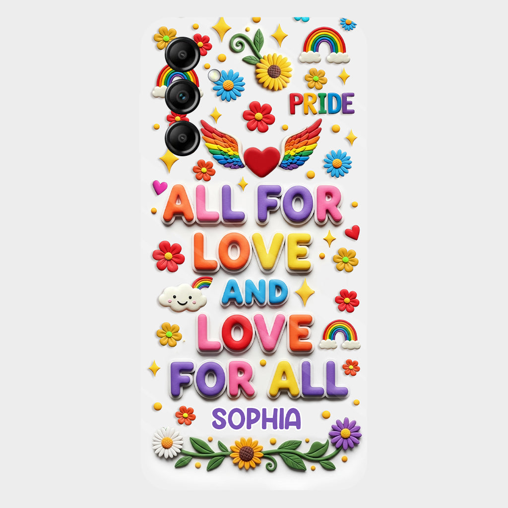 All For Love And Love For All - Personalized LGBT Support Full Print Phone Case