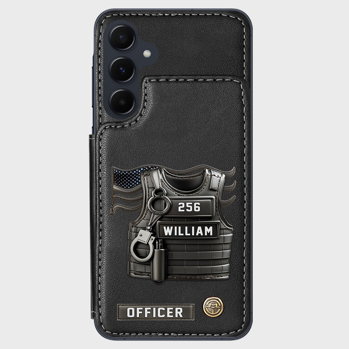 Serve And Protect - Personalized Police Officer Wallet Phone Case