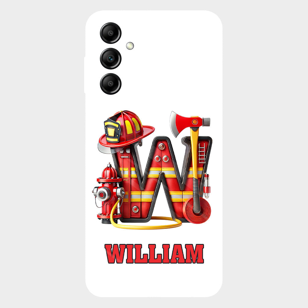 Alphabet Firefighter - Personalized Firefighter Full Print Phone Case