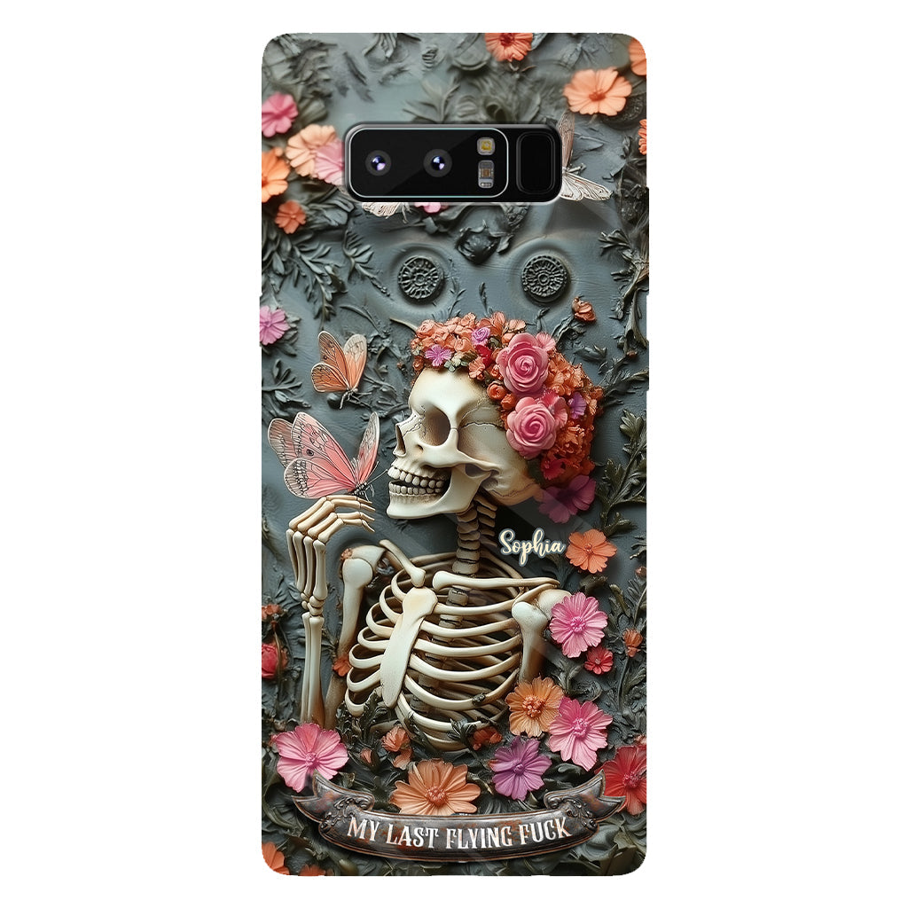 My Last Flying F*ck - Personalized Skull Full Print Phone Case