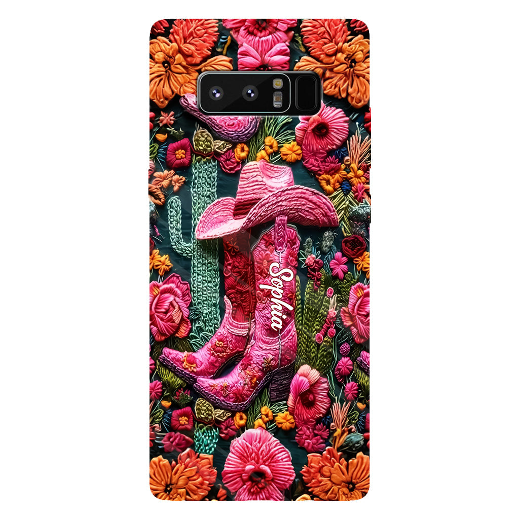 Pink Cowgirl - Personalized Country Girl Full Print Phone Case