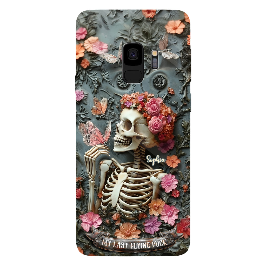 My Last Flying F*ck - Personalized Skull Full Print Phone Case