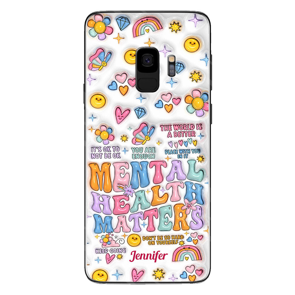 Mental Health Matter - Personalized Mental Health Awareness Clear Phone Case