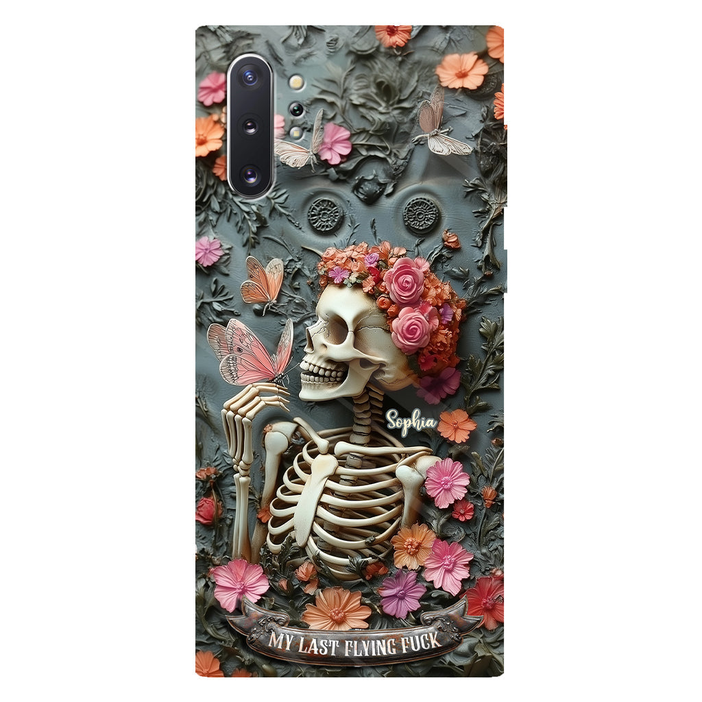 My Last Flying F*ck - Personalized Skull Full Print Phone Case
