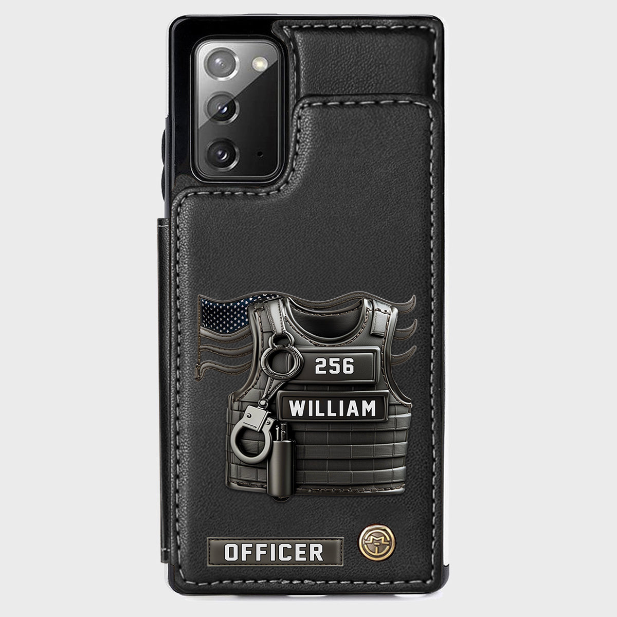 Serve And Protect - Personalized Police Officer Wallet Phone Case