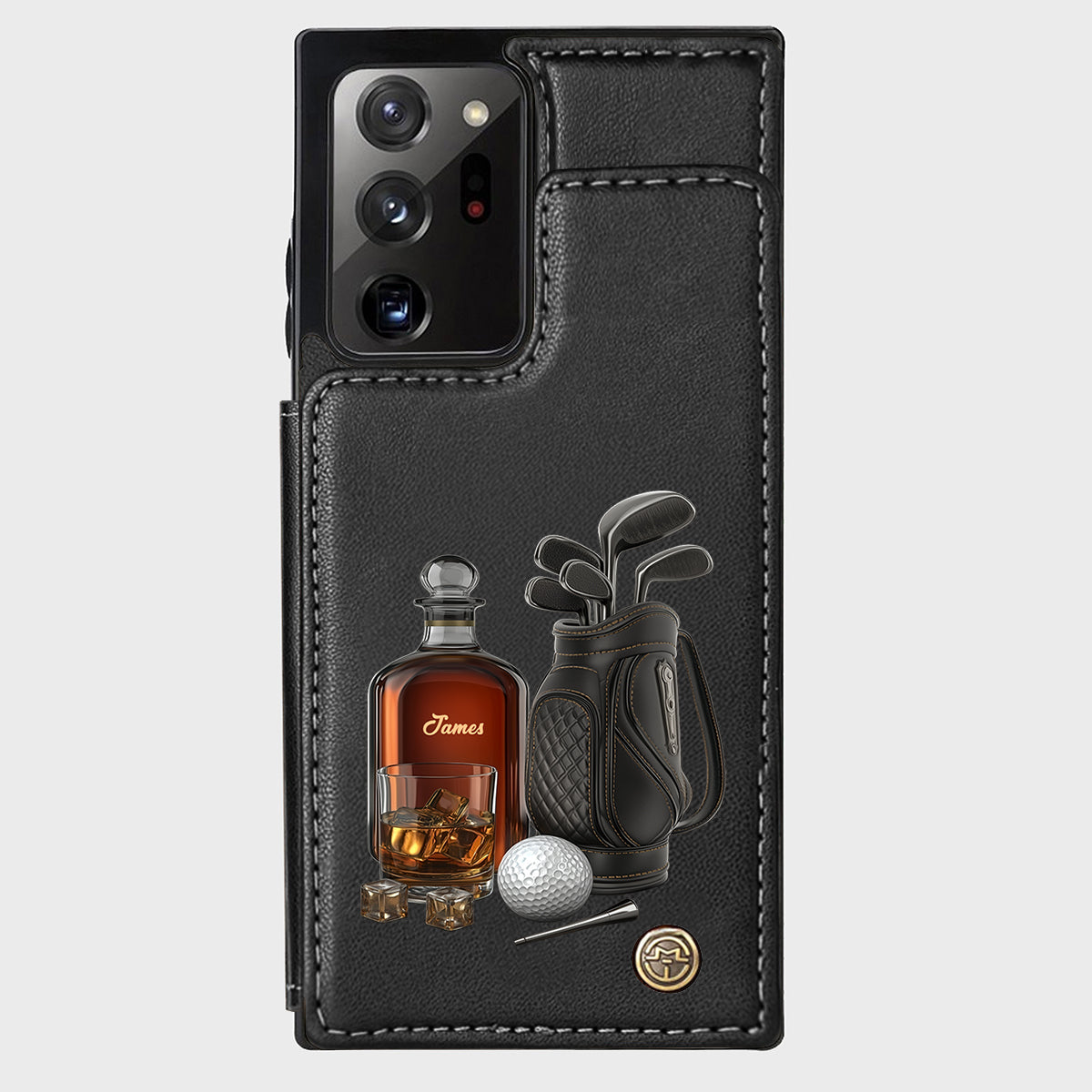 Whiskey & Golf - Personalized Golf Wallet Phone Case