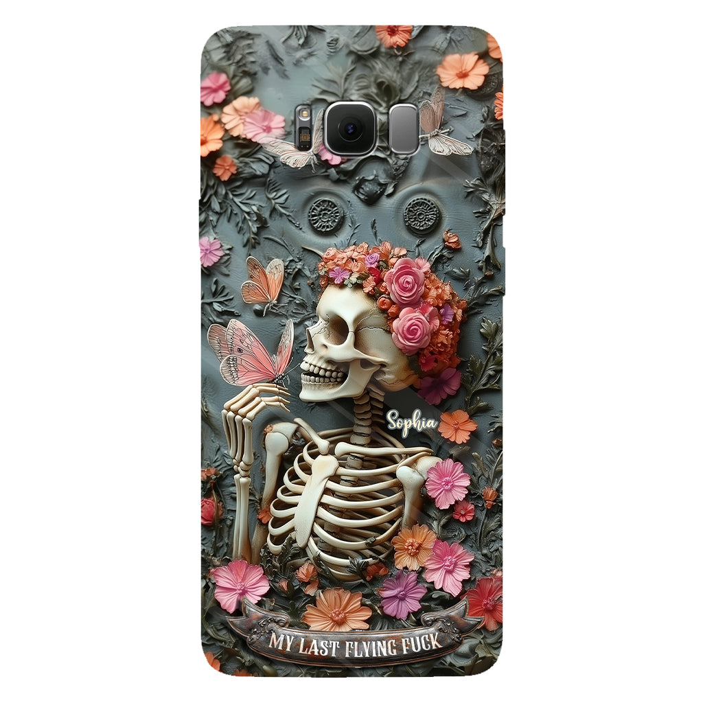 My Last Flying F*ck - Personalized Skull Full Print Phone Case
