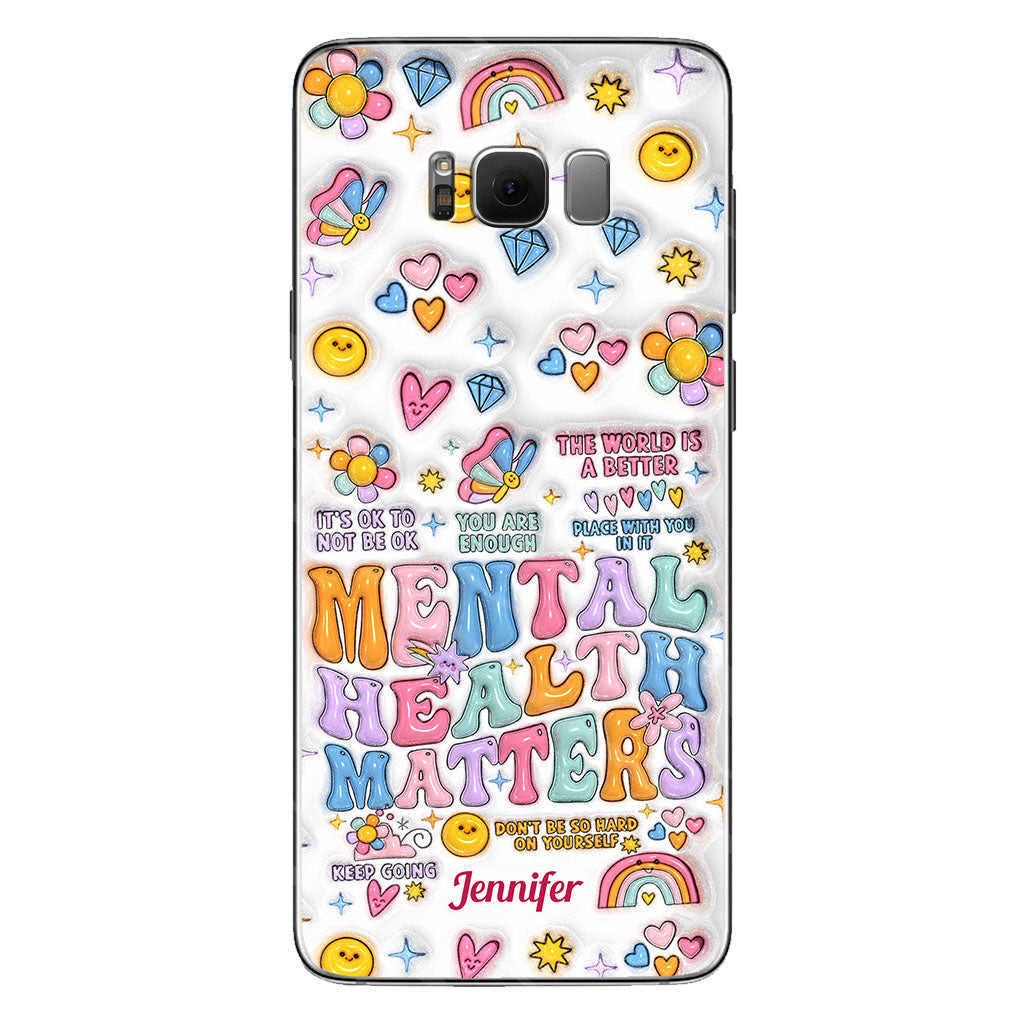Mental Health Matter - Personalized Mental Health Awareness Clear Phone Case