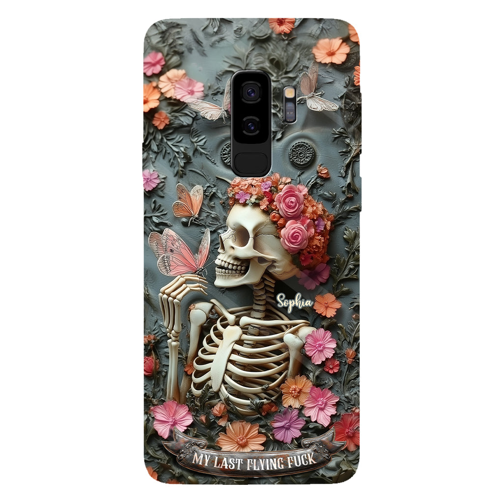 My Last Flying F*ck - Personalized Skull Full Print Phone Case