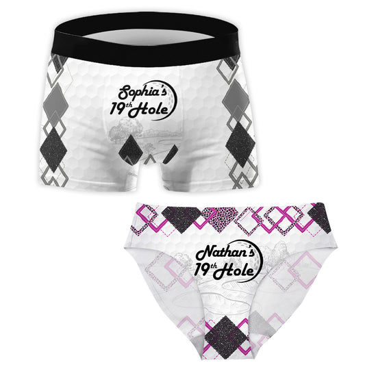19Th Hole - Personalized Golf Women Briefs & Men Boxer Briefs