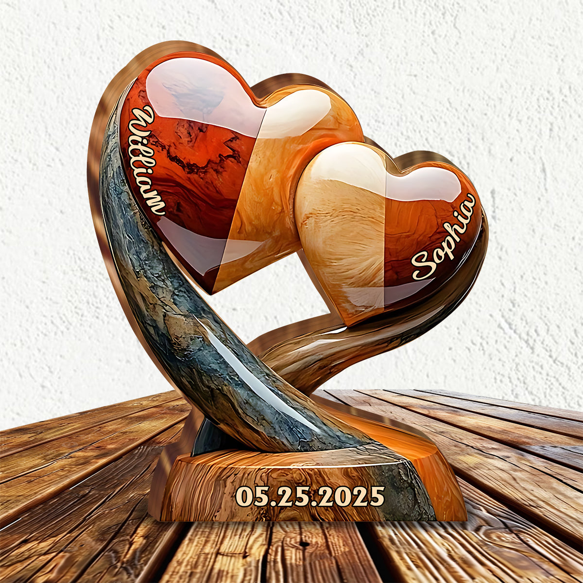 Sweethearts Christmas Gift for Couple - Personalized Couple Custom Shaped Acrylic Plaque