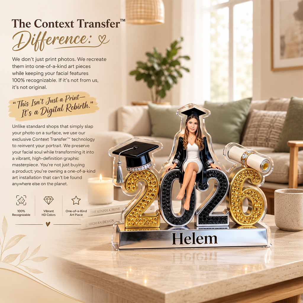 Custom Any Photo, Class Of 2026 - Personalized Graduation Custom Shaped Acrylic Plaque