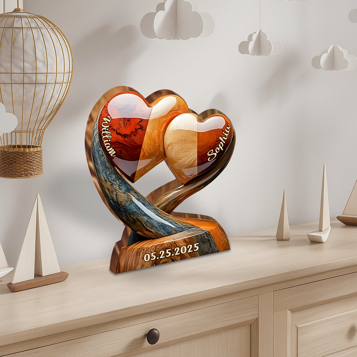 Sweethearts Christmas Gift for Couple - Personalized Couple Custom Shaped Acrylic Plaque