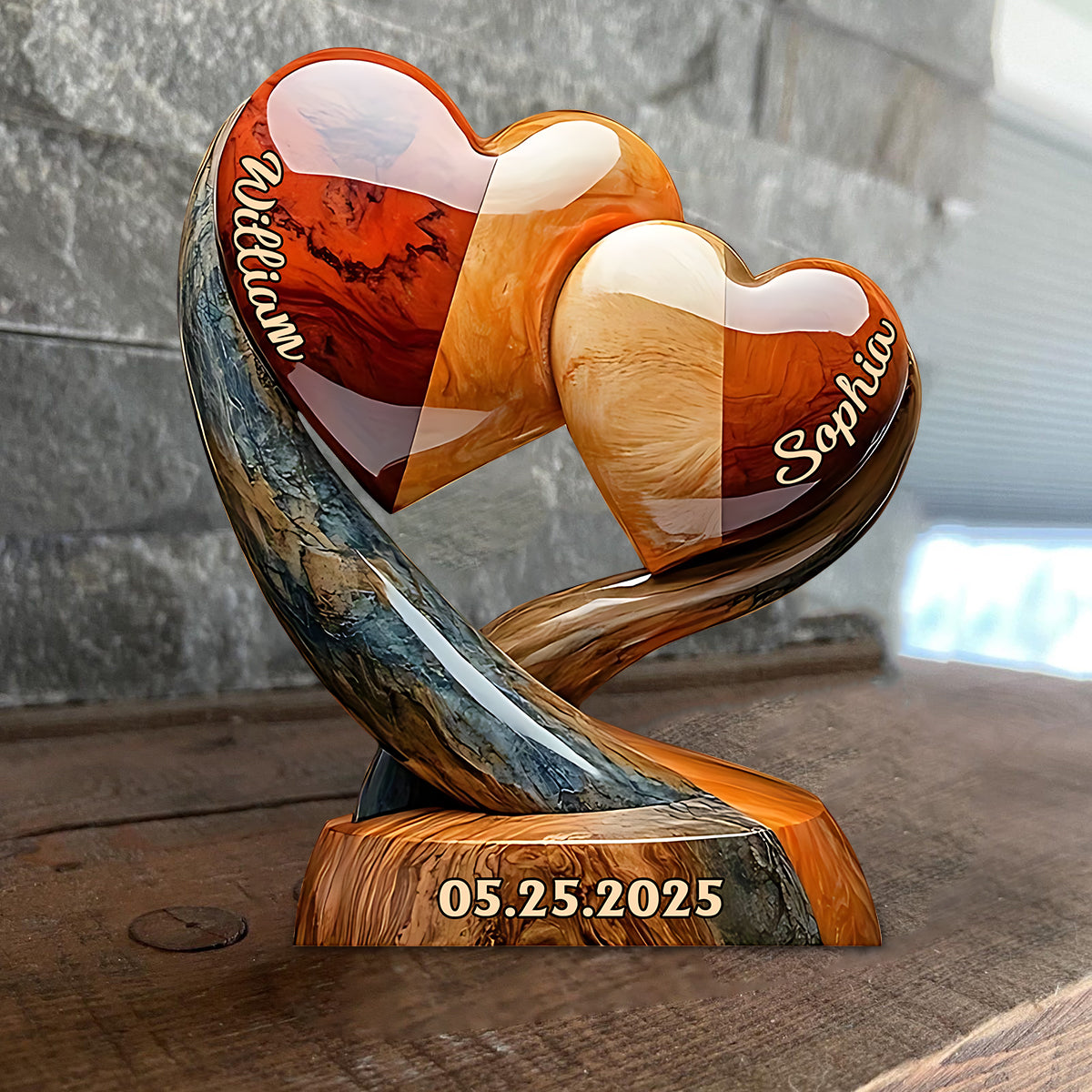 Sweethearts Christmas Gift for Couple - Personalized Couple Custom Shaped Acrylic Plaque