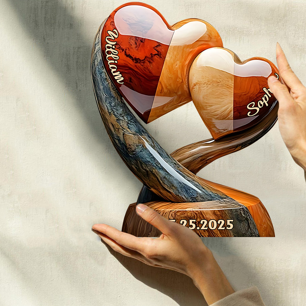 Sweethearts Christmas Gift for Couple - Personalized Couple Custom Shaped Acrylic Plaque