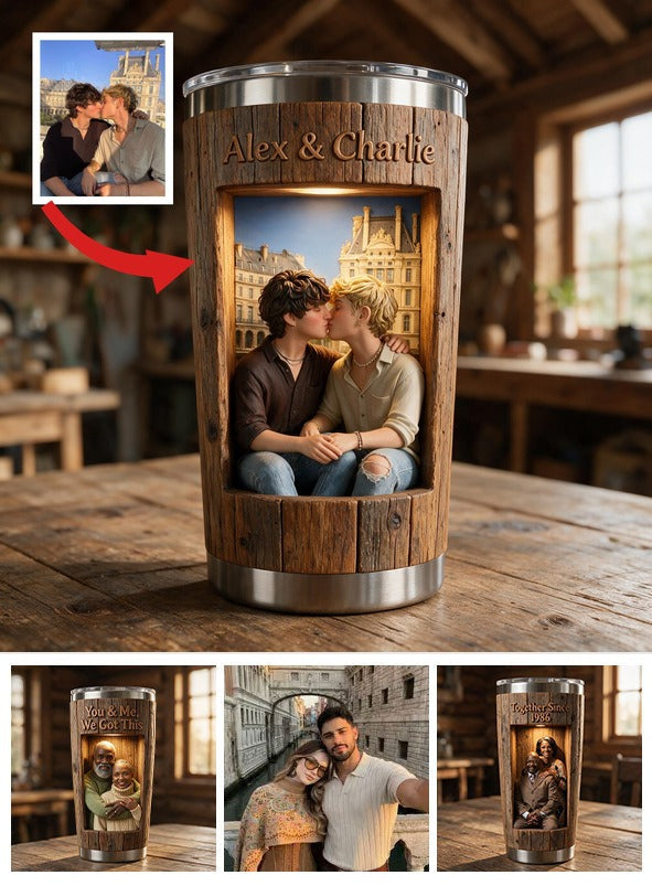 Personalized LGBTQ+ Couple Tumbler 'You & Me We Got This' Custom Anniversary Pride Gift for Partners