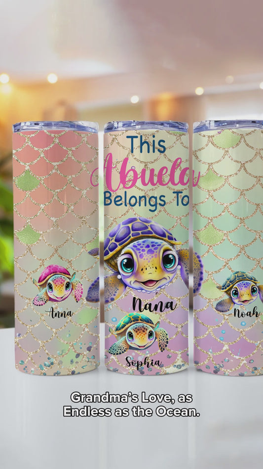 This Grandma Mom Belongs To Custom Any Title - Personalized Grandma Skinny Tumbler