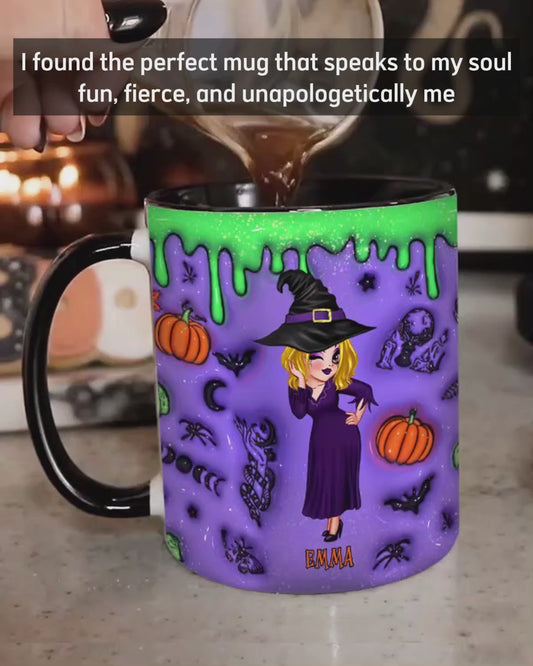 Witch By Nature Bitch By Choice - Personalized Witch Accent Mug