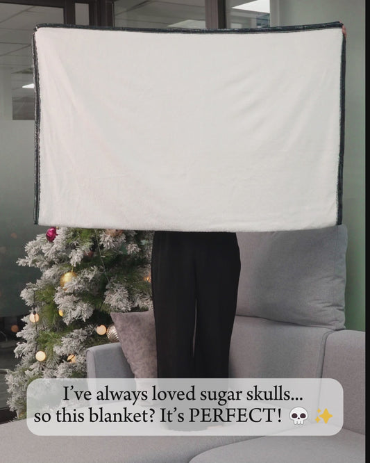 Colorful Sugar Skull - Personalized Skull Blanket