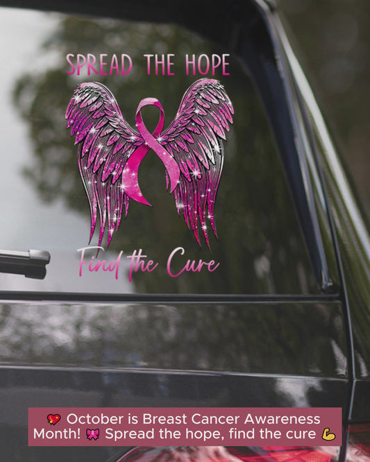 Spread The Hope Find The Cure - Breast Cancer Awareness Decal Full