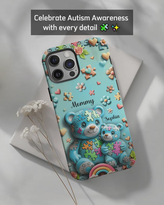 Mama Bear - Personalized Autism Awareness Phone Case