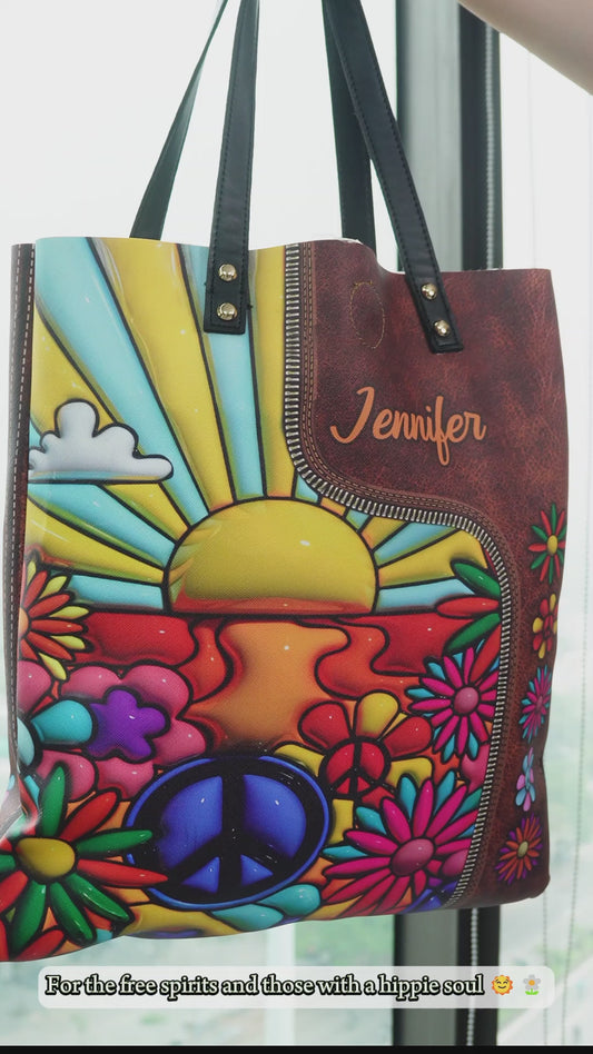 Hippie Soul - Personalized Hippie Tote Bag