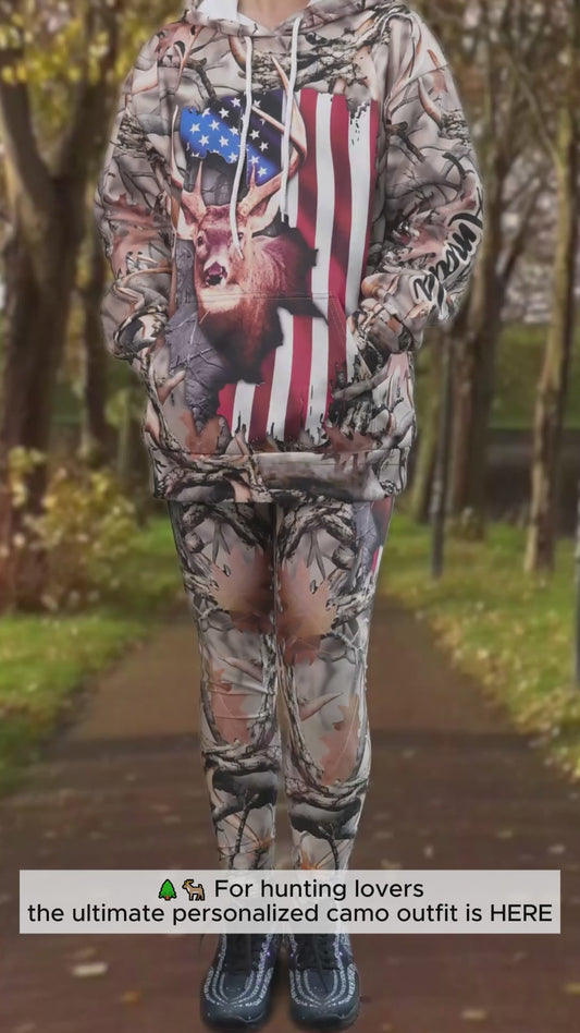Love Hunting - Personalized Hunting Hoodie and Leggings