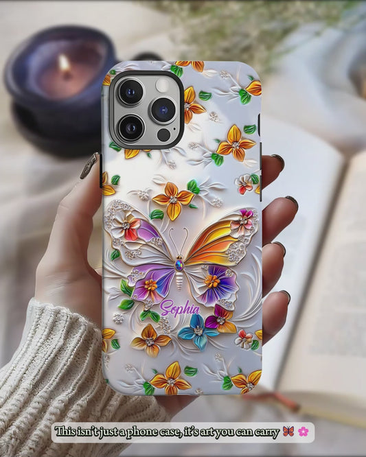 Stunning Butterfly Bee Dragonfly - Personalized Butterfly Full Print Phone Case