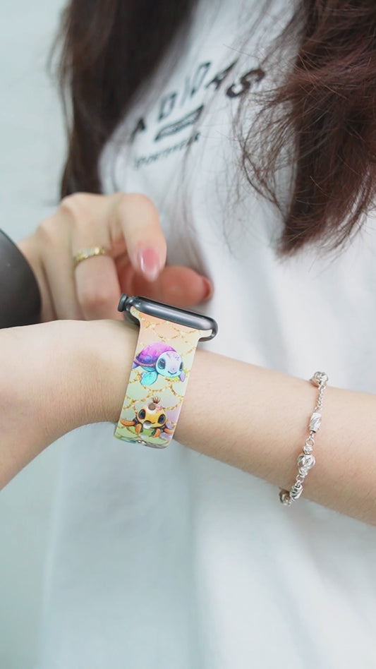 Cute Turtles - Personalized Turtle Apple Watch Band