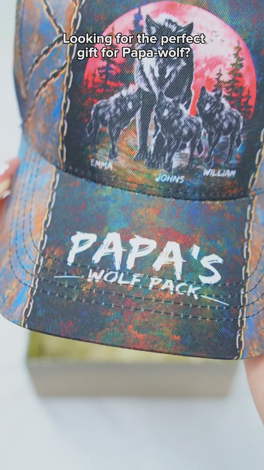 Grandpa's Wolf Pack - Personalized Grandpa Classic Cap
