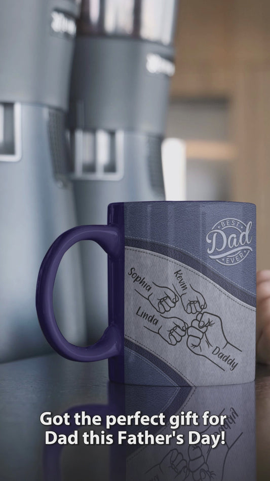 Best Dad Ever - Personalized Father Accent Mug