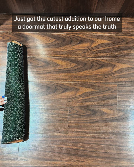 Spoiled Cats And Their Household Staff Live Here - Personalized Cat Shaped Doormat