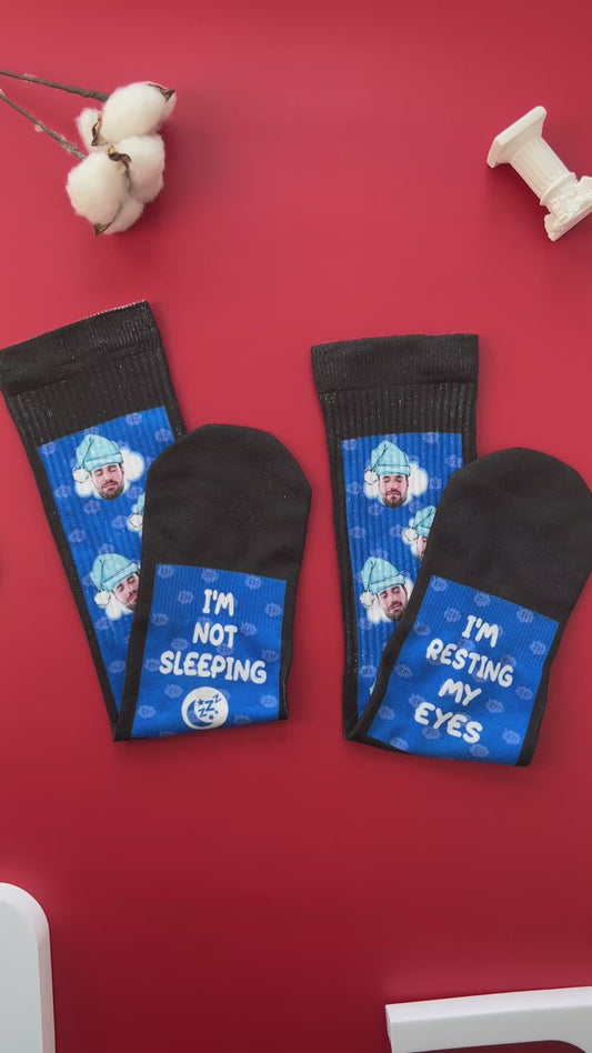I'm Resting My Eyes - Personalized Father's Day Father Socks