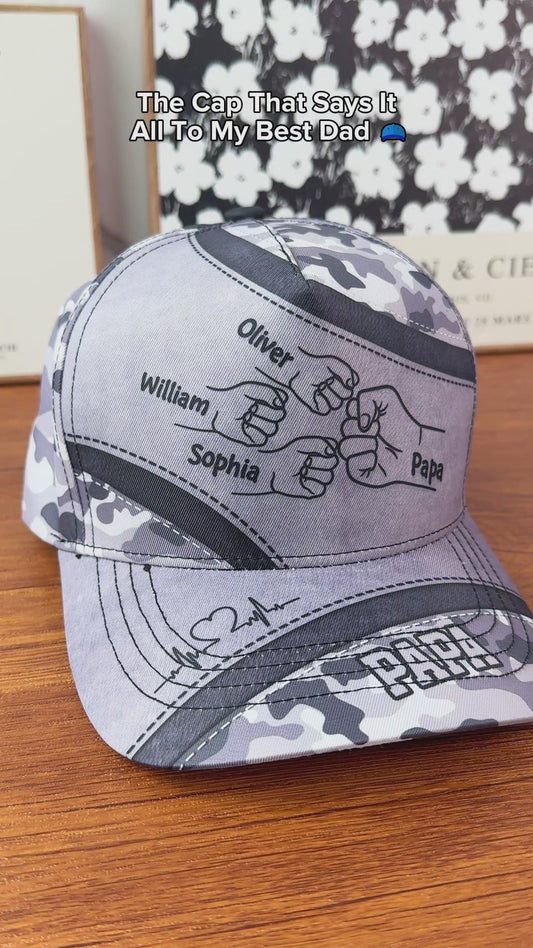 Best Dad Ever Camo Pattern - Personalized Father Classic Cap